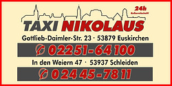 Sponsor: Taxi Nikolaus GmbH - Ihr Taxi für alle Angelegenheiten