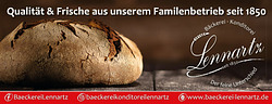 Sponsor: Bäckerei Lennartz - Qualität & Frische aus unserem Familienbetrieb seit 1850