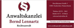 Sponsor: Anwaltskanzlei Bernd Lennartz - Rechtsanwalt